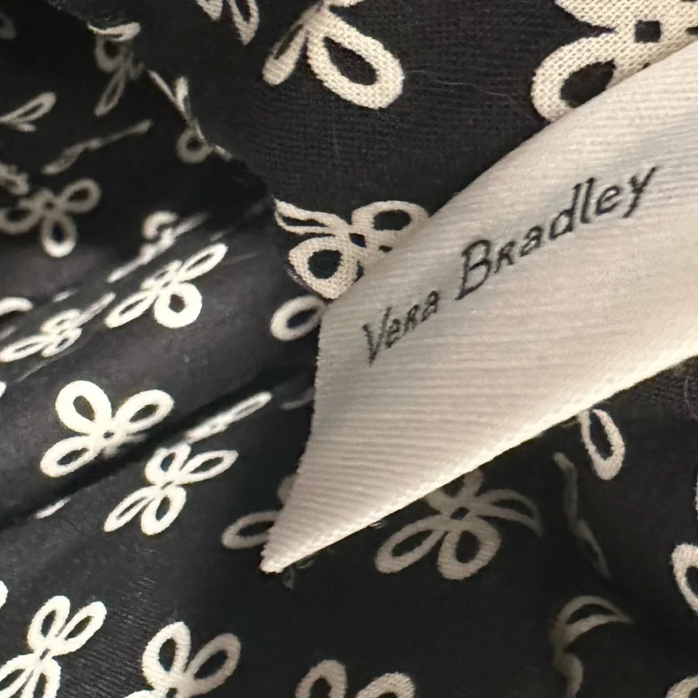 Vera Bradley Perfect Companion Satchel Handbag Adjustable Shoulder Strap Black - Picture 3 of 17